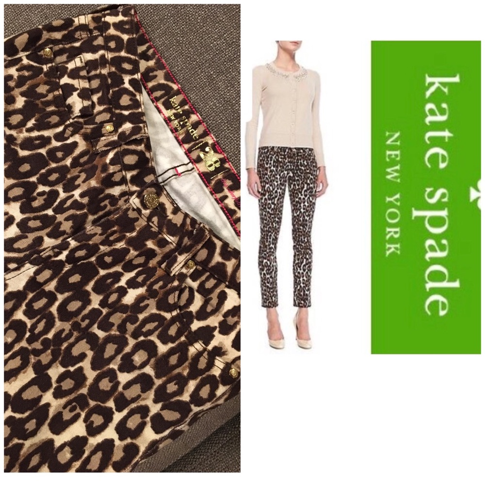 KATE SPADE Leopard Broome Street skinny Jeans